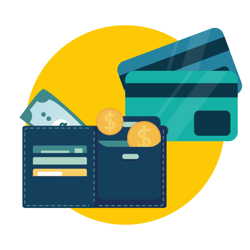 illustration of a wallet with credit cards